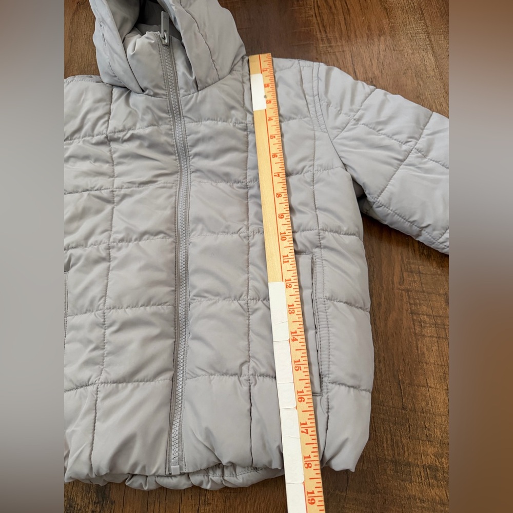 Abercrombie Kids Girls Puffer Jacket Size 7/8 Gray –Water-Resistant – Pre-Owned - Picture 5 of 16